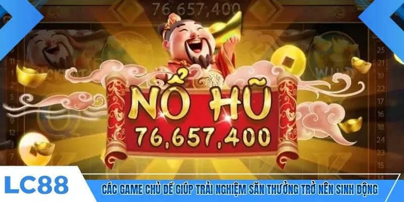 Các game chủ đề giúp trải nghiệm săn thưởng trở nên sinh động