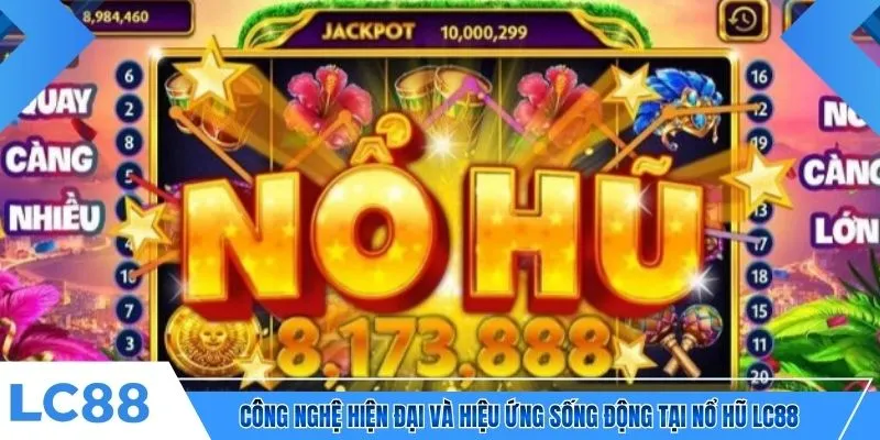 Công nghệ hiện đại và hiệu ứng sống động tại nổ hũ LC88 
